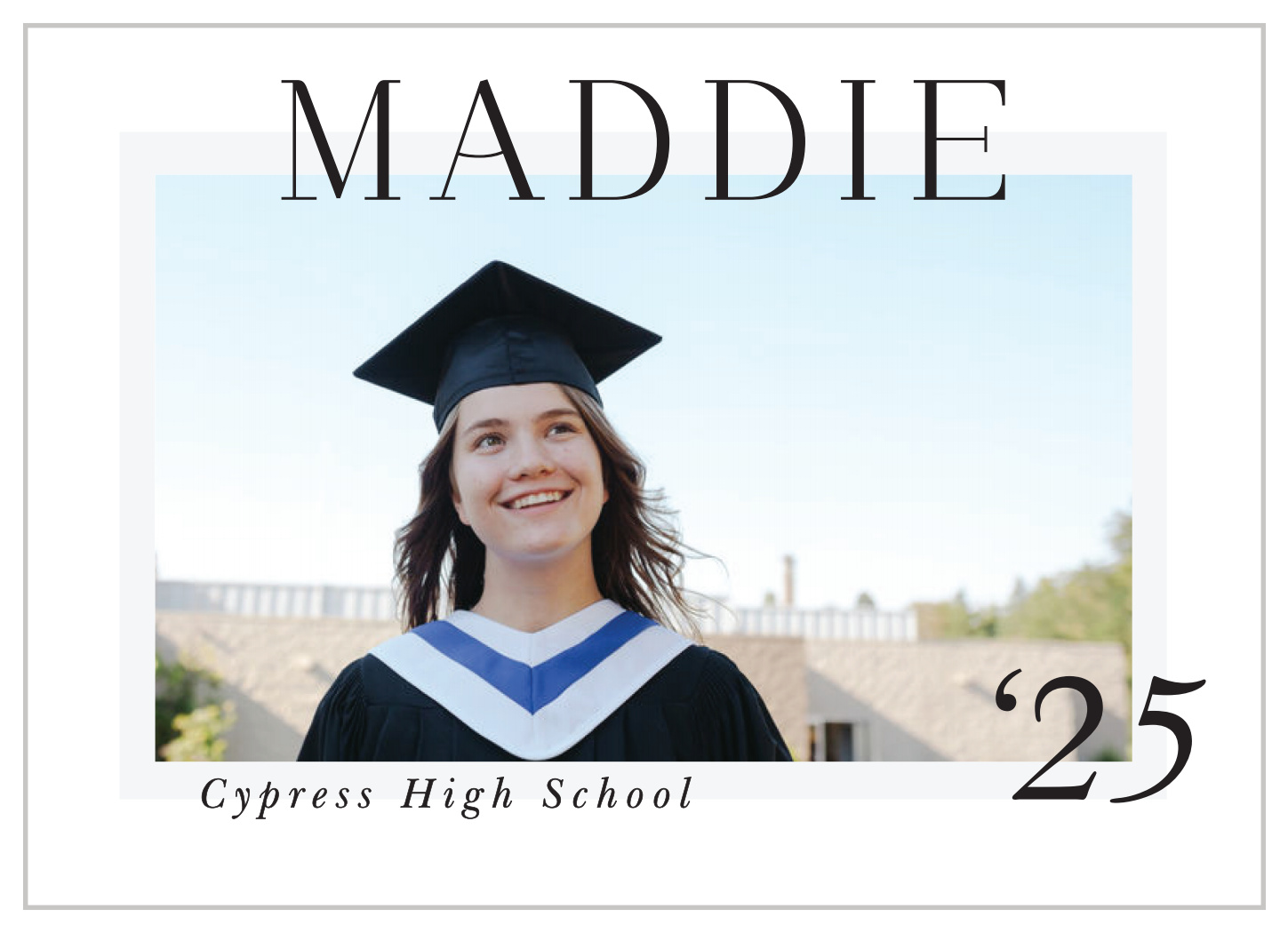 Simple Center Graduation Announcements