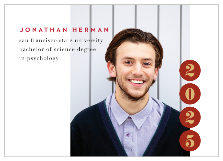 Stand out with this one of a kind Circles Year Graduation Announcements.