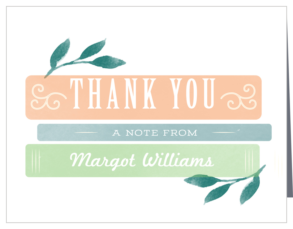 Little Library Baby Shower Thank You Cards