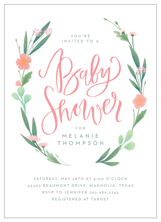 Bring family and friends together to help welcome your bundle of joy on the way with our Spring Fling Baby Shower Invitations.
