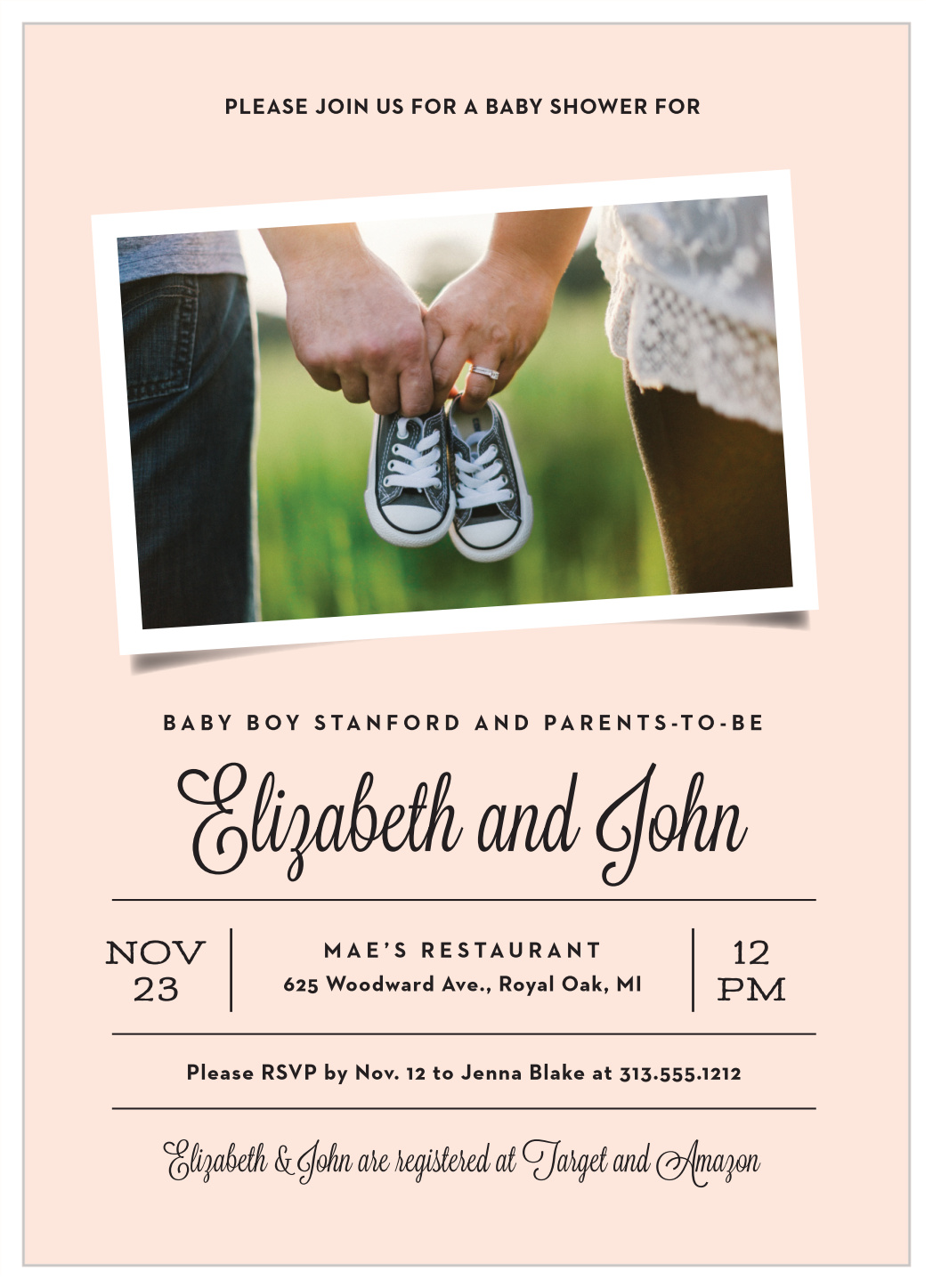 Simple Strokes Baby Shower Invitations