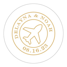 The Adventure Begins Map logo square is the finishing touch to an already beautiful invitation suite.