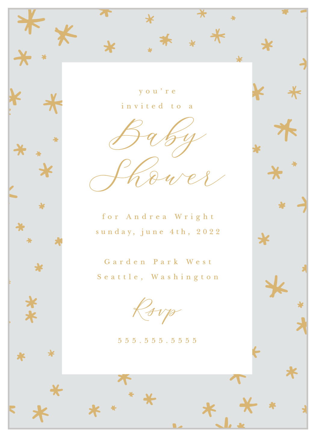 Sparkle Confetti Baby Shower Invitations