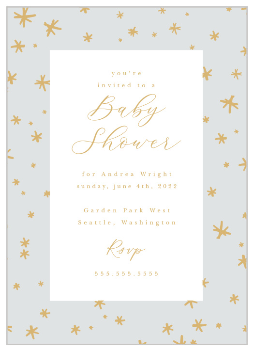 You are sure to stand out with our Sparkle Confetti Baby Shower Invitations!