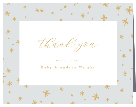Let your loved ones know how much their support means to you with our Sparkle Confetti Baby Shower Thank You Cards.