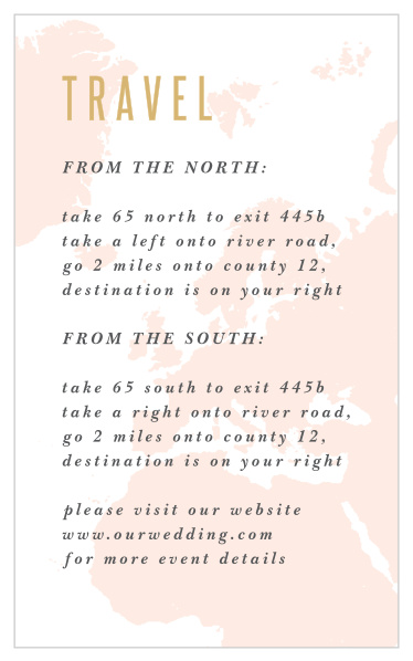 Make sure your guests know the way with our Adventure Begins Map Direction Cards.