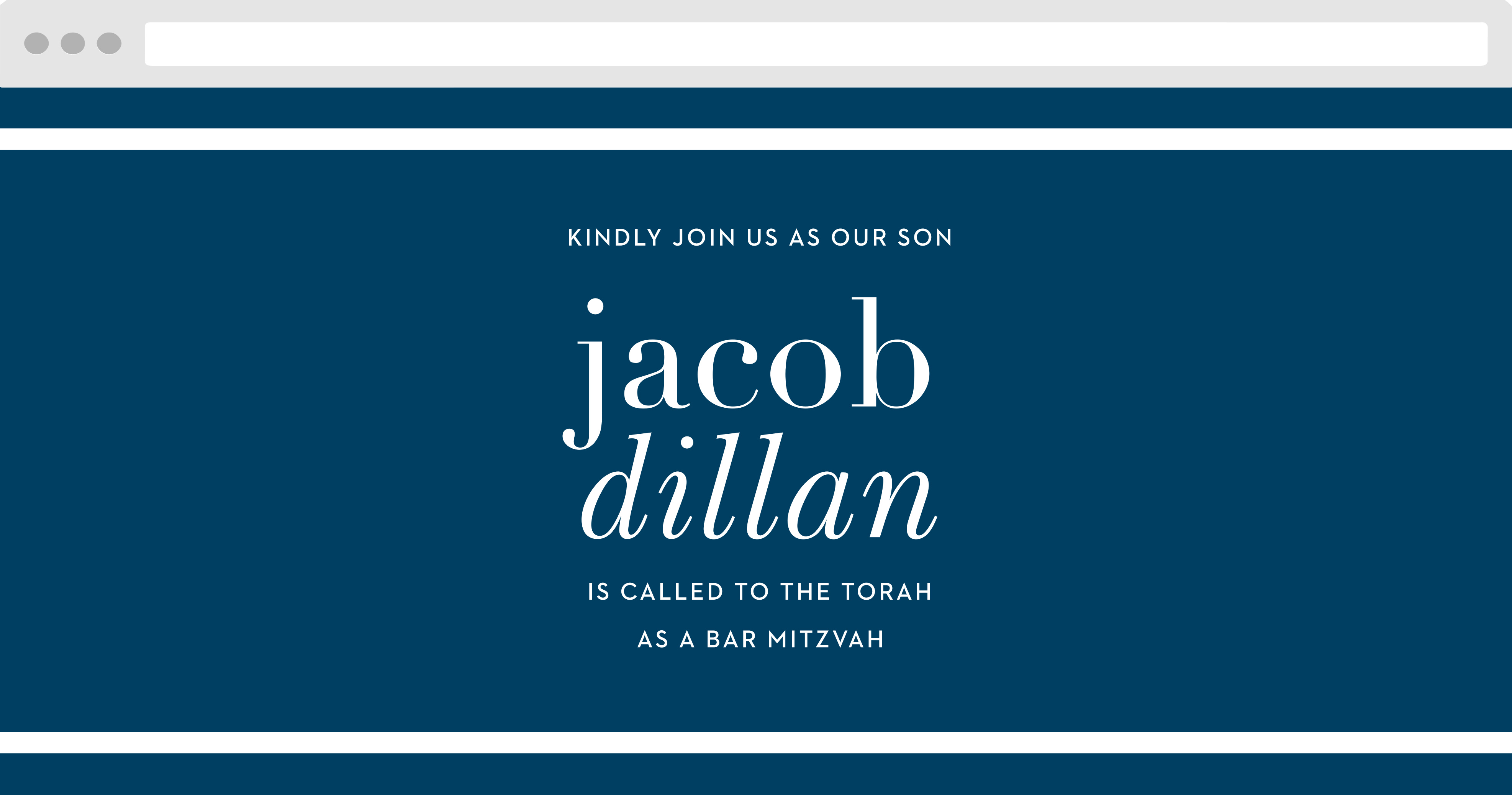 Bold Names Bar Mitzvah Website