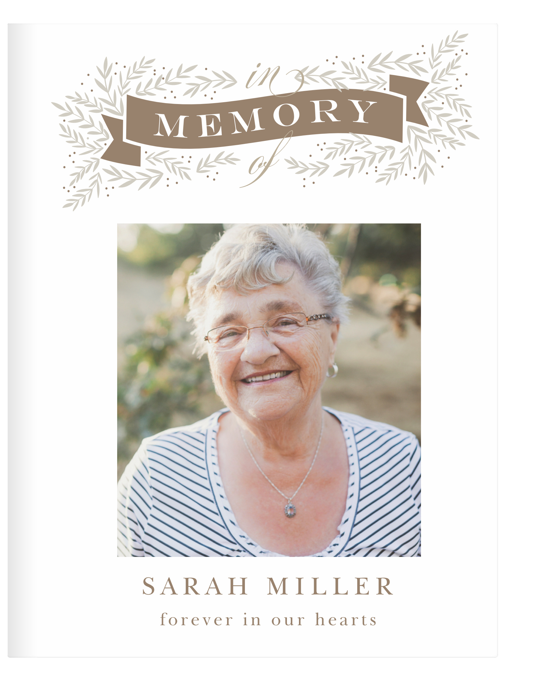 Golden Memory Memorial Guest Book