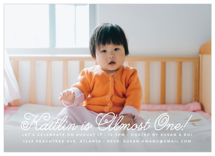 Bring family and friends together to celebrate your little one's special day with our Cute Curlicue First Birthday Invitations.