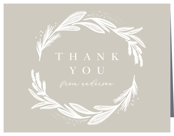 Our White Wreath First Birthday Thank You Cards show your appreciation to loved ones for their support and presence at your little one's party.