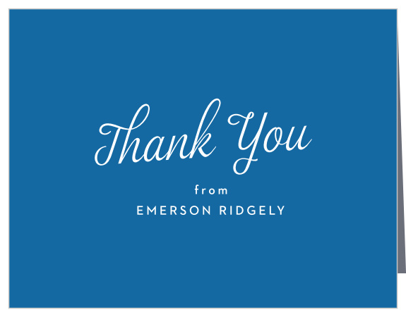 Thank your party guests for attending by sending out our Birthday Script First Birthday Thank You Cards!