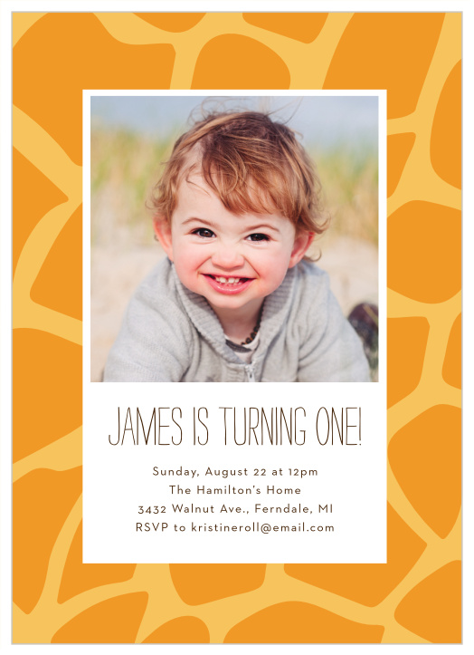 Our Giraffe Safari First Birthday Invitations are perfect for gathering friends and family together to celebrate your little one's big day.