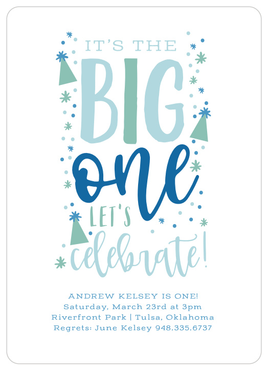 Celebrate your growing little one with the Painted One Birthday Invitations.