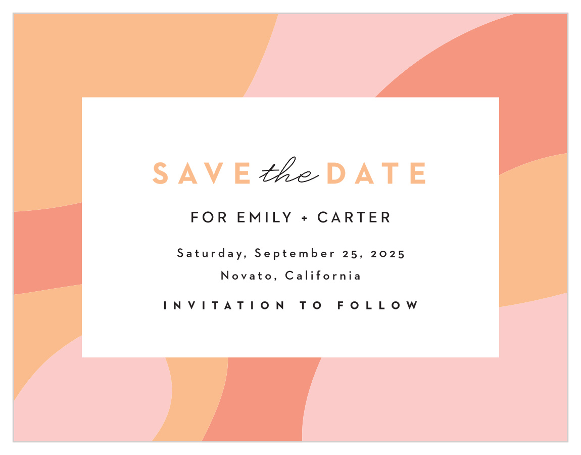 Transparent Text Save the Date Cards