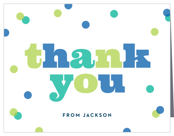 Thank everyone for all the fun with our One Overlay First Birthday Thank You Cards.