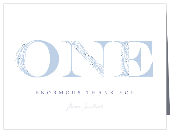 There are so many ways to say thanks but our Elegant One First Birthday Thank You Cards are all you need!