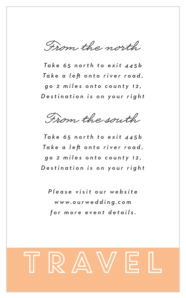 Help all your guests find their way with our Transparent Text Direction Cards.