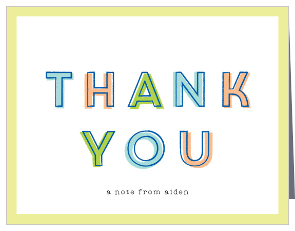 Thank your guests for attending your newly one-year old's party with our Party Hat First Birthday Thank You Cards!