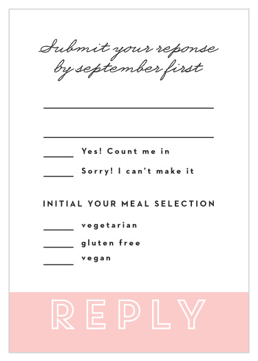Keep organized with our Transparent Text Response Cards. 