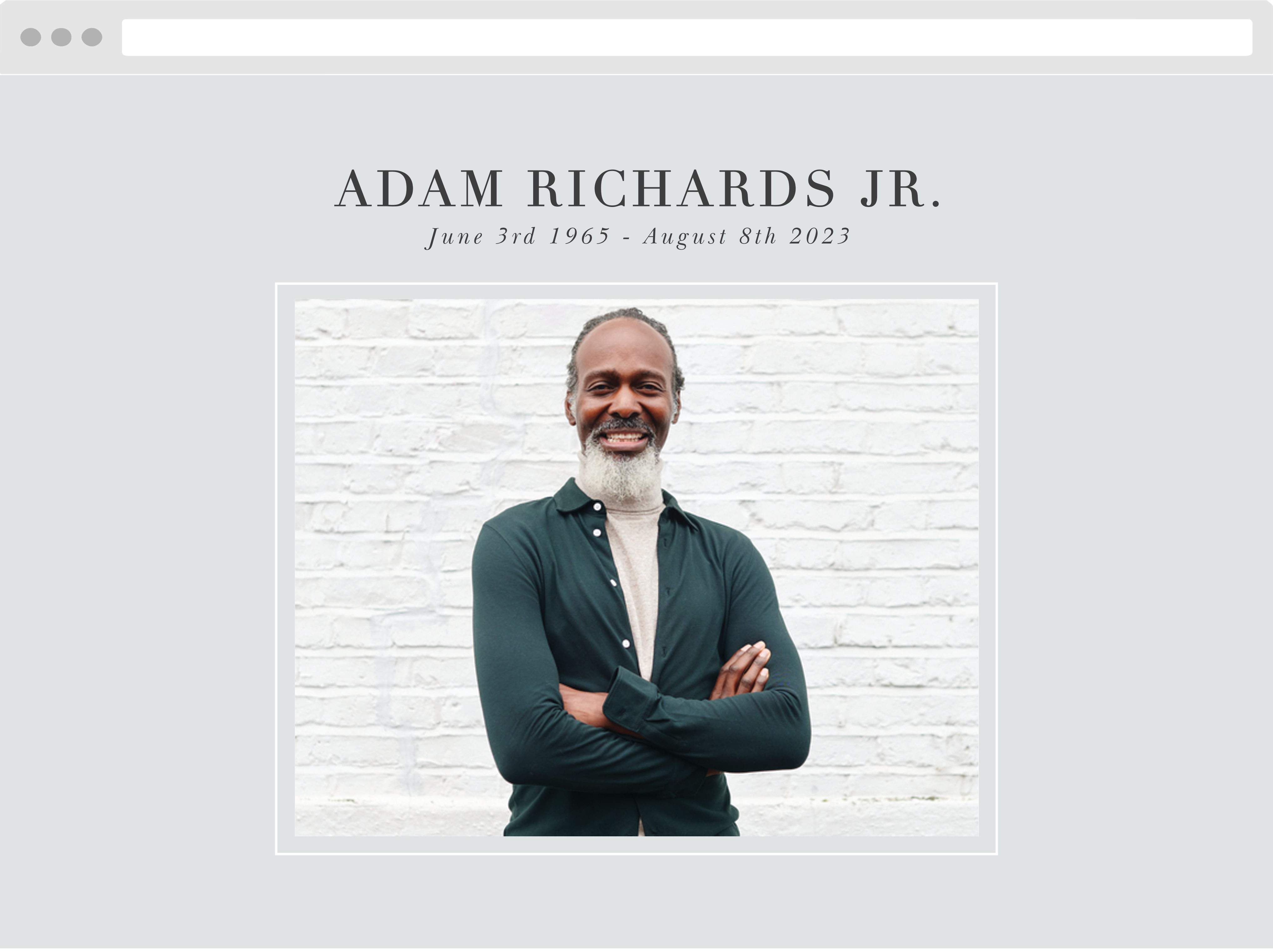 Basic Frame Memorial Website