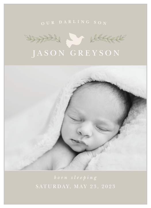 Let friends and family of the recently departed know of when a celebration of their life will be held, by sending out our Dove of Peace Memorial Announcements.