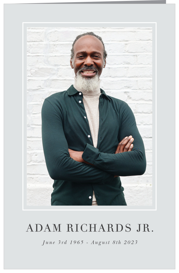 Allow the portrait of your respective departed speak the loudest, using our Basic Frame Memorial Book Fold Programs.