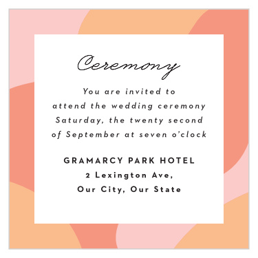 Add all the extra details you need to with our Transparent Text Ceremony Cards.