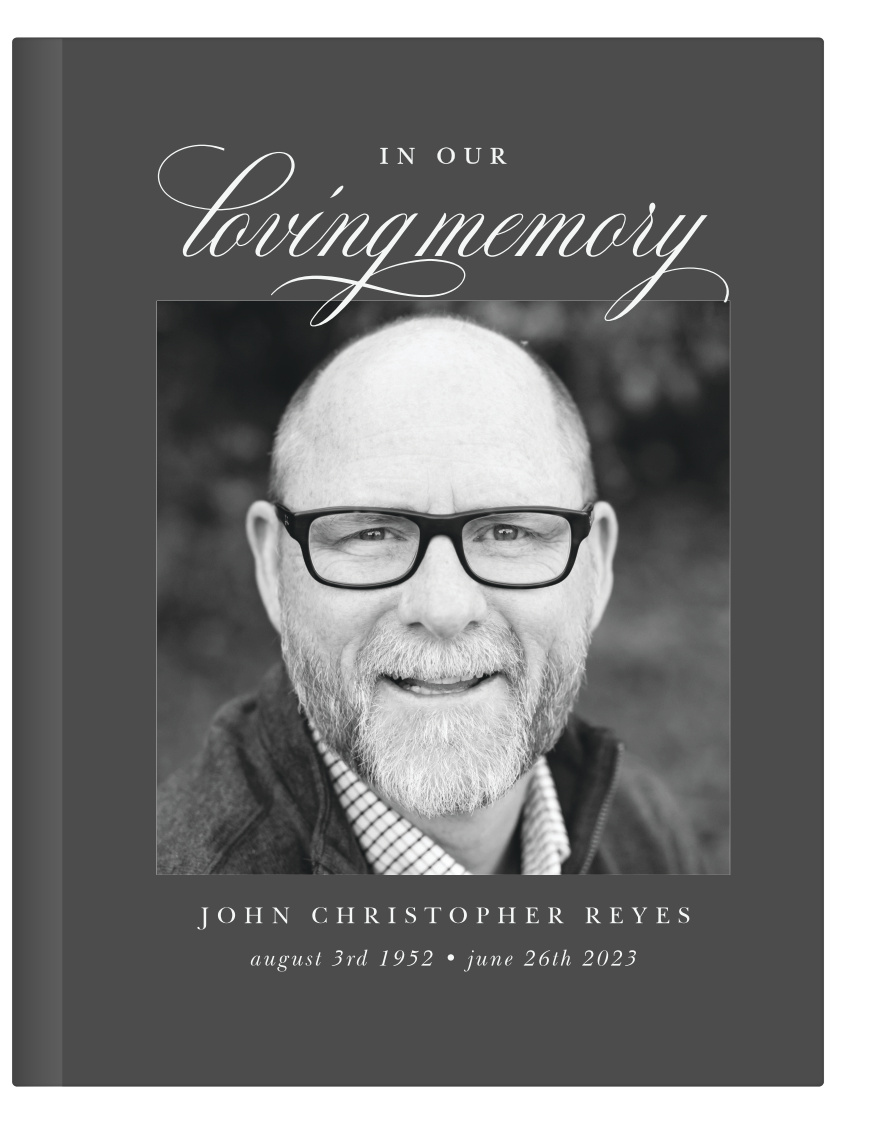 Our In Loving Memory Memorial Guest Book will help you remember everyone who came to celebrate the life of your loved one.