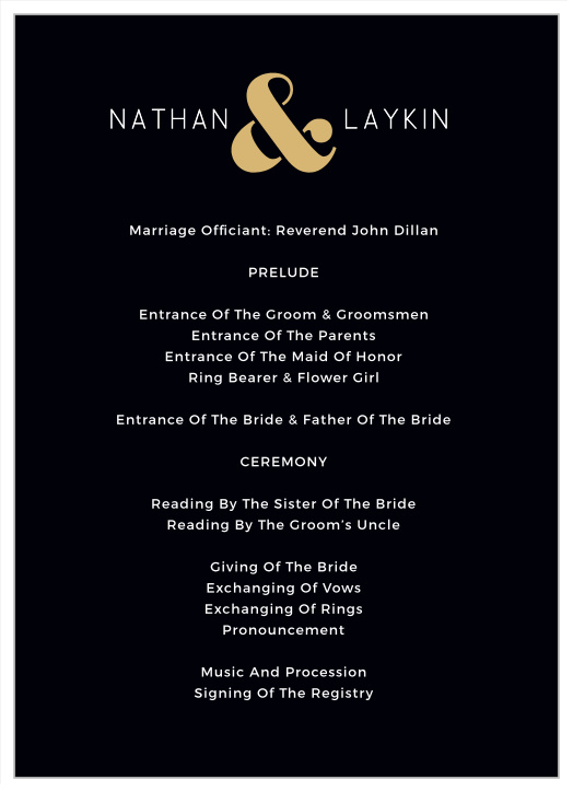 Our Sweet Honeycomb wedding program is a perfect match to the rest of the Sweet Honeycomb wedding suite.