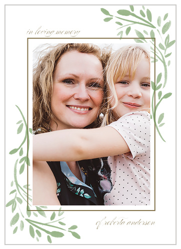 Our Green Leaves Memorial Announcements inform family and friends of the recent passing of your loved one.