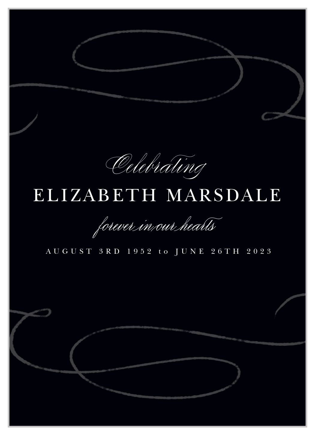 Simple Statement Memorial Programs by Basic Invite
