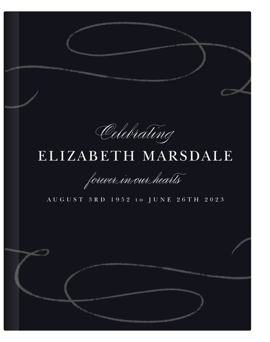 Our Simple Statement Memorial Guest Book are the perfect, elegant design for guests to write their favorite memories and condolences concerning the departed, during the service.