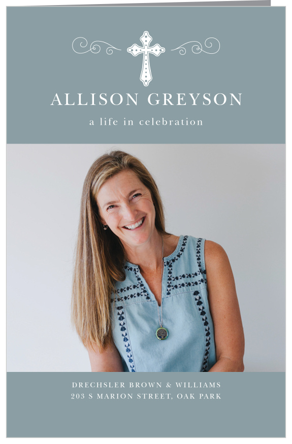 Our Blessed Cross Memorial Book Fold Programs inform friends and family of every step of the funeral service.