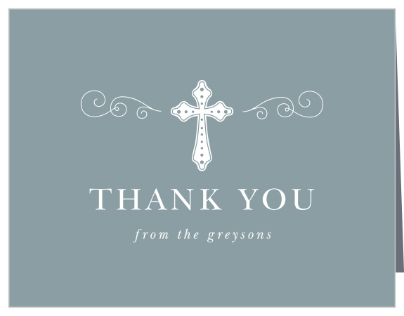 Show family and friends appreciation for their support and presence during these difficult times with our Blessed Cross Memorial Thank You Cards.