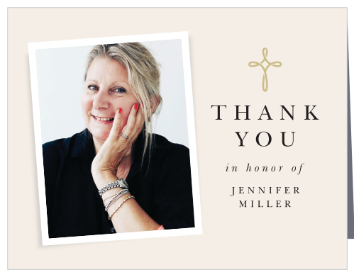 These difficult times were made a little easier with the support of family and friends, show them your appreciation with our Knotted Cross Memorial Thank You Cards.