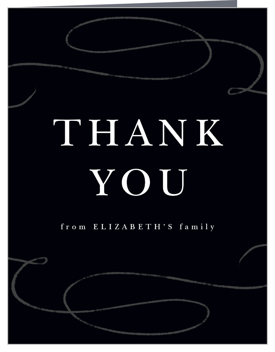 Simple Statement Memorial Thank You Cards
