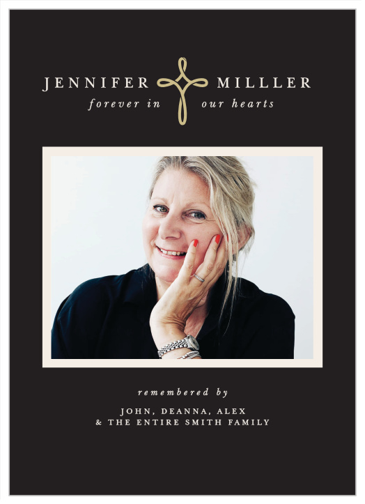 Our Knotted Cross Memorial Announcements inform family and friends of the recent passing of your loved one. 