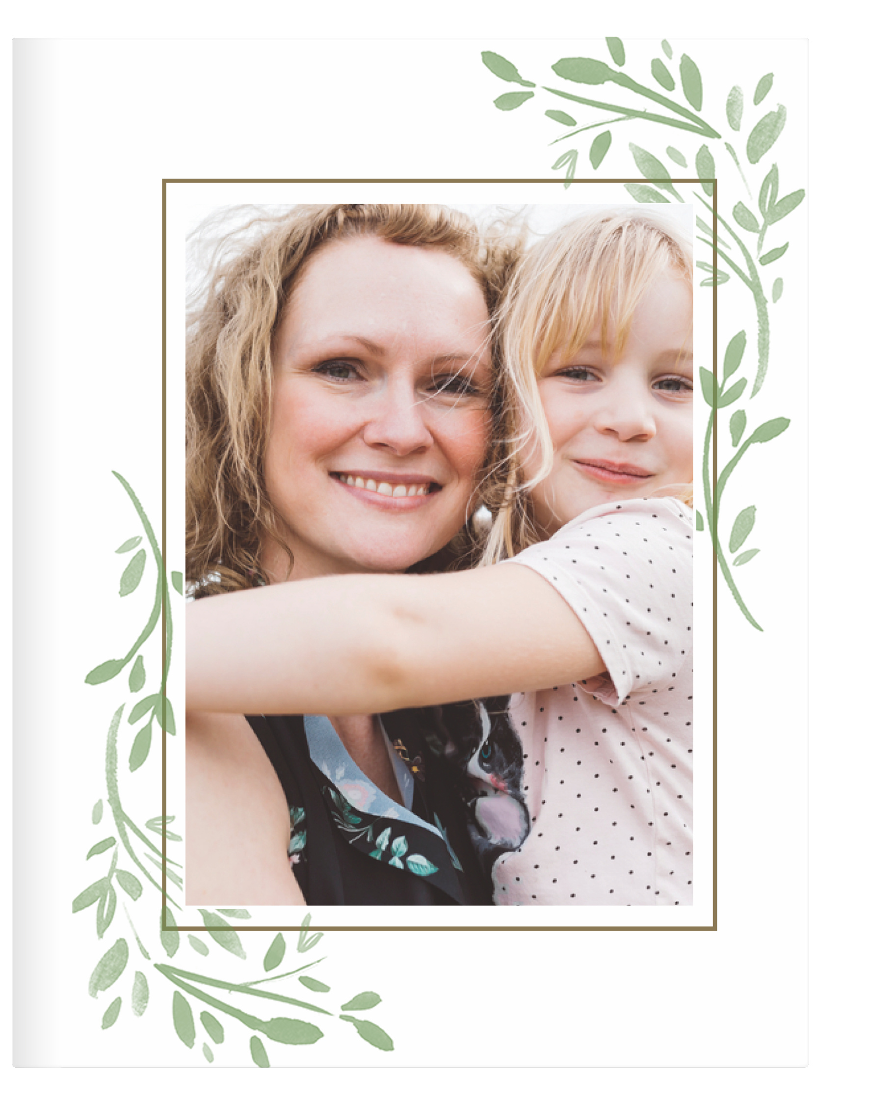 Green Leaves Memorial Guest Book