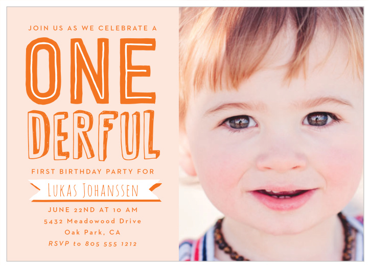 Celebrate your baby's first full year of life, by inviting friends and family to a birthday party using our Onederful Year First Birthday Invitations!