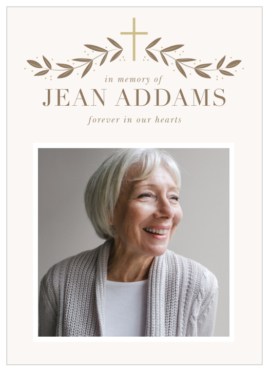 Inform family and friends of the recent passing of your loved one with our Laurel Cross Memorial Announcements.