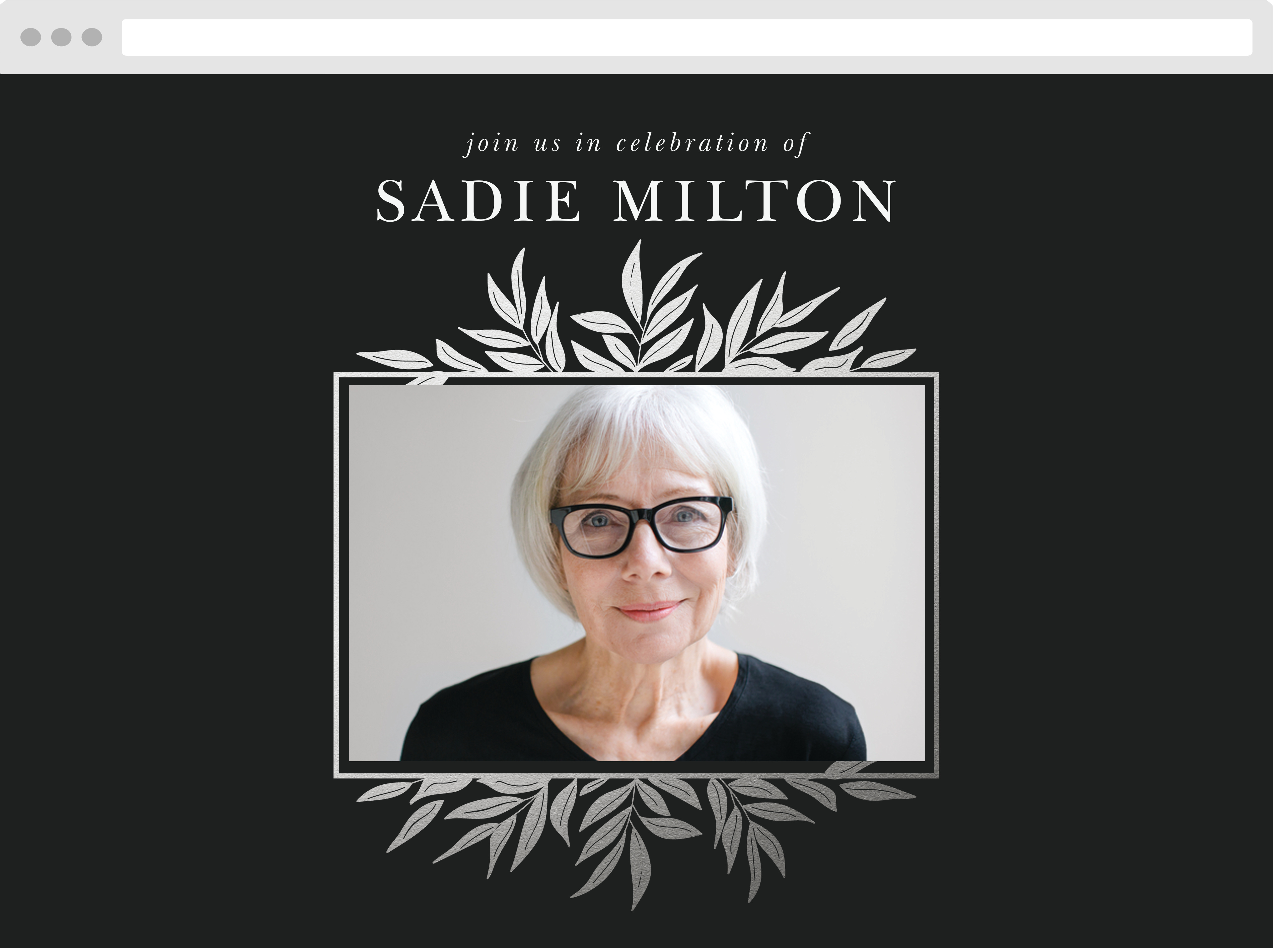 Silver Frame Memorial Website