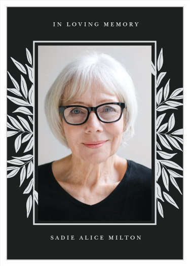 Our Silver Frame Memorial Prayer Cards serve as a tribute to the recently departed at their memorial.