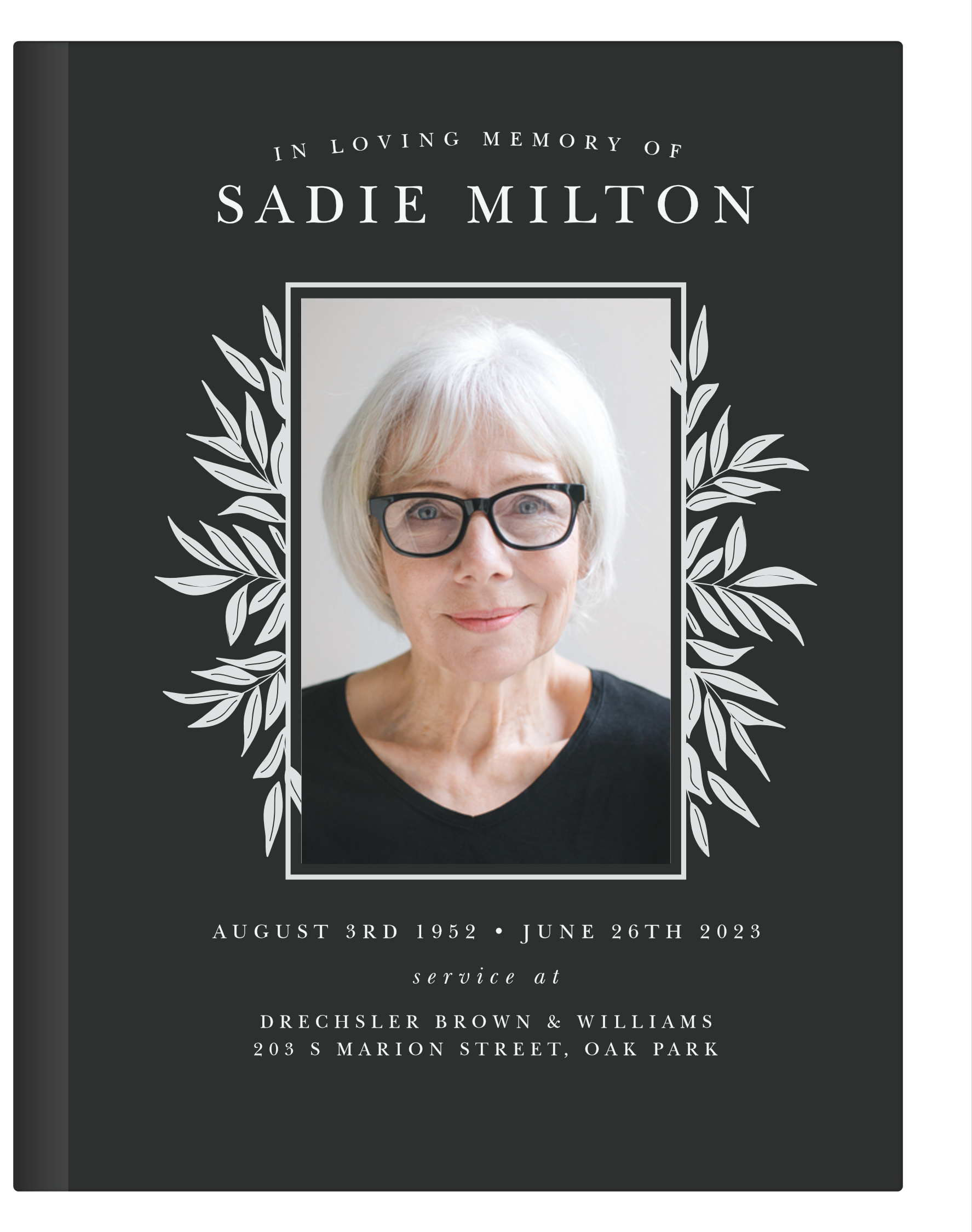 Silver Frame Memorial Guest Book