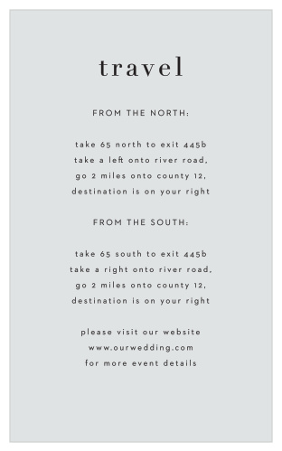 Ensure family and friends will have no issue finding their way to your wedding venue with the help of our Cascading Photo Direction Cards.