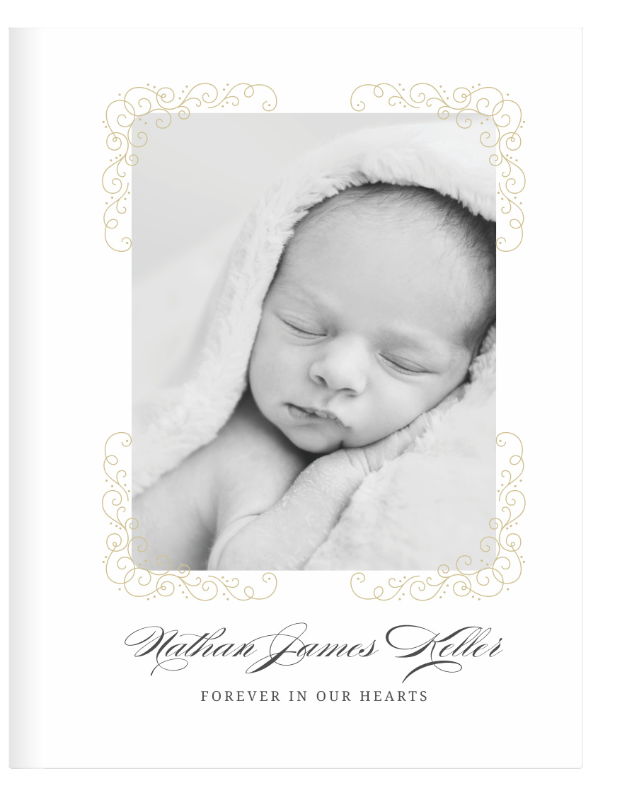 Remember all who came to your loved one's celebration of life with our Eternal Scrolls Memorial Guest Book.