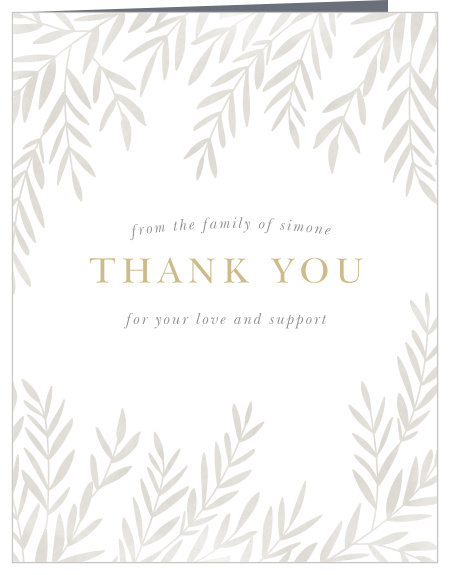 Our Fallen Leaves Memorial Thank You Cards is here to honor the memory of your loved one.