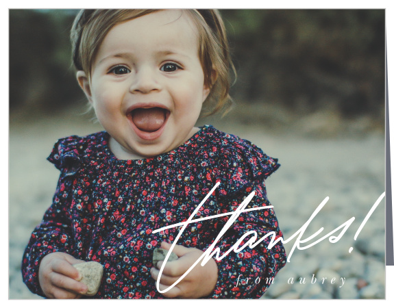 Thank everyone who could be apart of your child's first birthday with our Happy One First Birthday Thank You Cards.