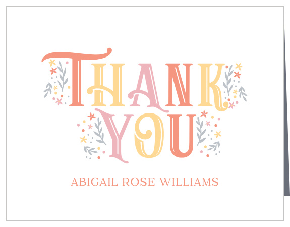 In your sweet child's name, thank their party guests for attending their very first birthday, using our Pastel Sorbet First Birthday Thank You Cards!