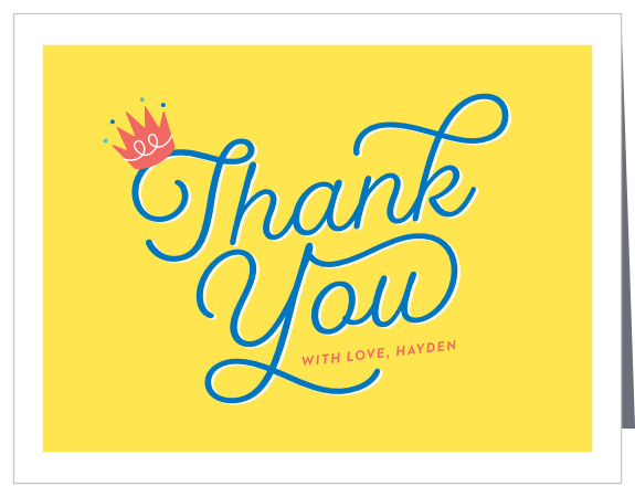 Show your appreciation for everyone who attended your child's first birthday, with our The Big One First Birthday Thank You Cards!