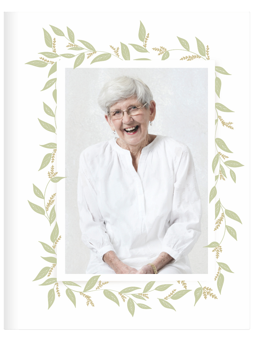 Our Greenery Frame Memorial Guest Book is here to honor the memory of your loved one.